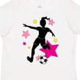 thumbnail image 4 of Inktastic Girl Playing Soccer- Pink and Yellow Stars Girls Toddler T-Shirt, 4 of 5