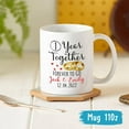 thumbnail image 4 of Personalized Wedding Anniversary Mug Gifts For Husband Wife, Custom Year Anniversary Coffee Mug, 1 Year Together Forever To Go Ring Couples Mug 11oz 15oz, Dating Anniversary Cup Gifts For Couples, 4 of 5