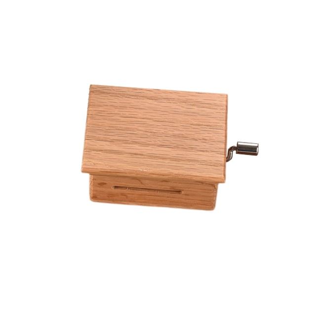 Bewildely Caja de música con manivela Manual pequeña decoración para hacer sonido regalo de cumpleaños adorno Festival regalos cajas Artesanía