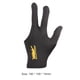 thumbnail image 2 of Snooker Billiard Cue Guantes 3-Finger Lycra Bordado Mano Izquierda Abierto 2pcs, 2 of 7