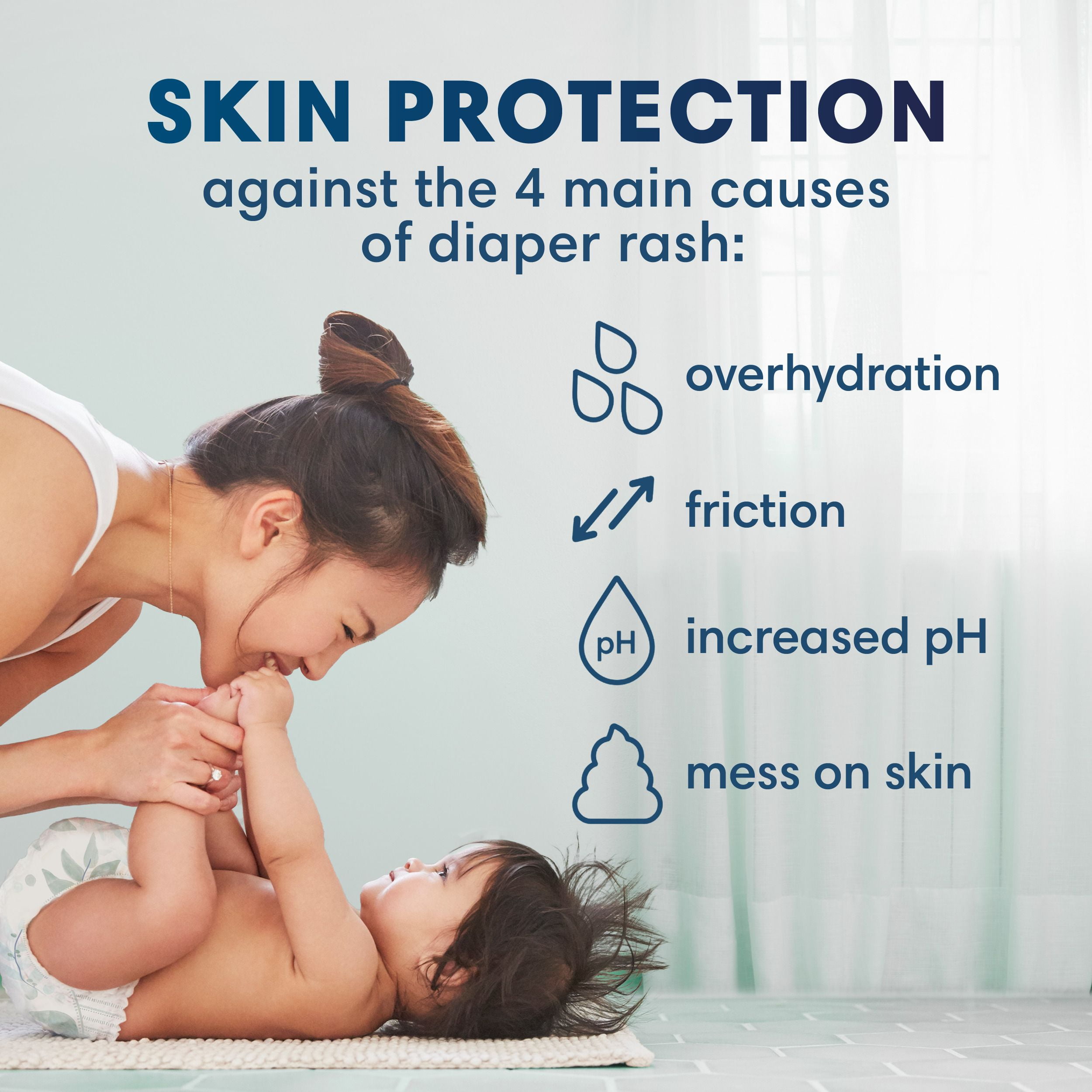 Pampers Pure Baby Diapers, Size 2 (12-18 lbs), 186, Up to 100% Leakproof, Premium Hypoallergenic Soft Diapers