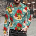 thumbnail image 1 of Seeotter Men Women Button Down Shirts Christmas Long Sleeve Funny Ugly Xmas Graphic Blouse Casual Shirts Holiday Tee, 1 of 7