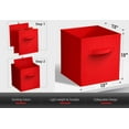 thumbnail image 4 of Sorbus 13" Foldable Fabric Storage Cube Bin, Red, 4 of 4