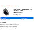 thumbnail image 2 of Brake Booster - Compatible with 1986 - 1987 Mazda B2000, 2 of 2