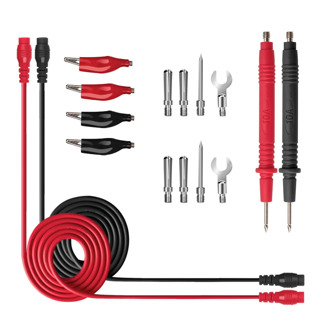 16pcs Digital Multimeter Test Lead Probe Wire Pen Cable Aligator Clip Set Kit 