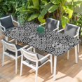 thumbnail image 2 of Black Morocco Table Cloths for 3 Foot Rectangle Tables, Traditional Tribal Abstract Geometric Art Patio Waterproof Elastic Fitted Tablecloths, Washable Rectangular Table Cover for Camping, 2 of 8