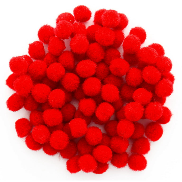 4 PCS no Rnig Red 15mm Art Cotton Ball, Various Color Acrylic Pom Pom,  ECT0002 