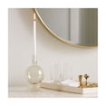 thumbnail image 2 of Decorative Glass Taper Candle Holder - Pair with Gold Pillar Candle Holder - Perfect for Centerpieces for Tables, Kitchen, and Coffee Decor - Modern Candlestick Holder for Lighting Accent - 7" Frost, 2 of 9