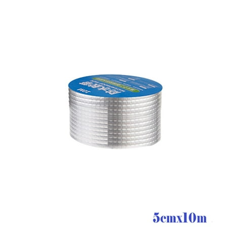 

RANMEI 1X Waterproof Tape Butyl Rubber Aluminium Foil Roof Pipe Caravan Repair Flashing