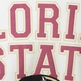 thumbnail image 5 of Women's White Florida State Seminoles Raw Hem Cropped Spirit Jersey Long Sleeve T-Shirt, 5 of 5