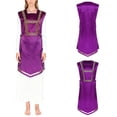 thumbnail image 3 of Aislor Liturgical Dancewear for Women Sleeveless Side Lace-up Church Worship Praise Dance Tunic Dress Purple XL, 3 of 6