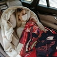 thumbnail image 5 of Kibutsuji Muzan Flannel Fleece Blanket Cool Anime Bed Sofa Office Picnic Travel Lightweight Conditioning Blanket 60x80 Muzan-1, 5 of 5