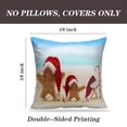 thumbnail image 2 of LALILO Throw Pillow Covers Starfish Red Santa Sandy Beach And Cushion Cover 18" x 18", 2 Pack, 2 of 6