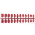 thumbnail image 3 of Seitruly 24 piezas de uñas postizas de ataúd resistentes a los arañazos de bailarina corta coloridas uñas acrílicas artificiales de color sólido DIY Juegos de manicura 34 rojo oscuro Seitruly CE011412-34, 3 of 4