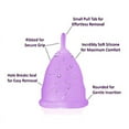 thumbnail image 3 of AUCHEN Menstrual Cups, Reusable Period Cup for Beginners | Tampons & Pads Alternative, FDA Approved Silicone Menstrual Cup Set, Superior to the Diva Cup | Double Cups (Regular and Heavy Flow) - Purple, 3 of 6