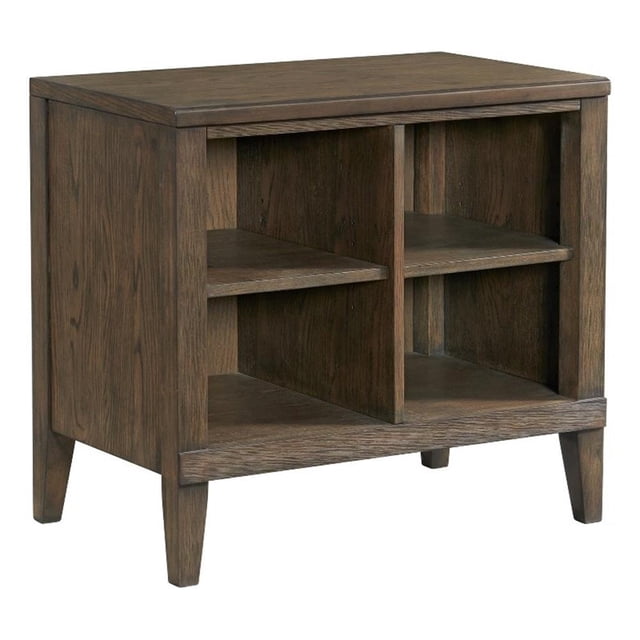 Pemberly Row Transitional Home Office 30" Wood Bunching Open Cabinet in Oak