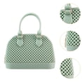 thumbnail image 2 of Bolso de concha de gelatina de PVC Yinane bolso de hombro a la moda para mujer con cadena Verde claro, 2 of 8