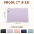 thumbnail image 2 of Uxcell Period Bag for Women Girls, 7.5 X 4.7" Small Essential First Period Bag with Zippers PU Leather Sanitary Towel Storage Pouch Portable Pads for Home Travel Daily Use, Purple, 2 of 7