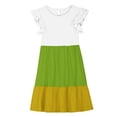 thumbnail image 4 of LOVZFMLL Robe d'Été pour Enfants à Manches Plissées à Double Couche pour 5-14 Ans, 4 of 8