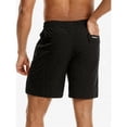 thumbnail image 4 of Men's Quick Dry Athletic Shorts,7 Inch Inseam Drawstring Workout Shorts with Zipper Pockets, Lightweight Breathable Running Shorts,Black,S, 4 of 7