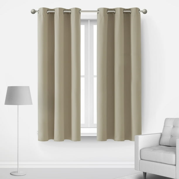 Deconovo Thermal Insulated Curtain Grommet Short Blackout Curtains for