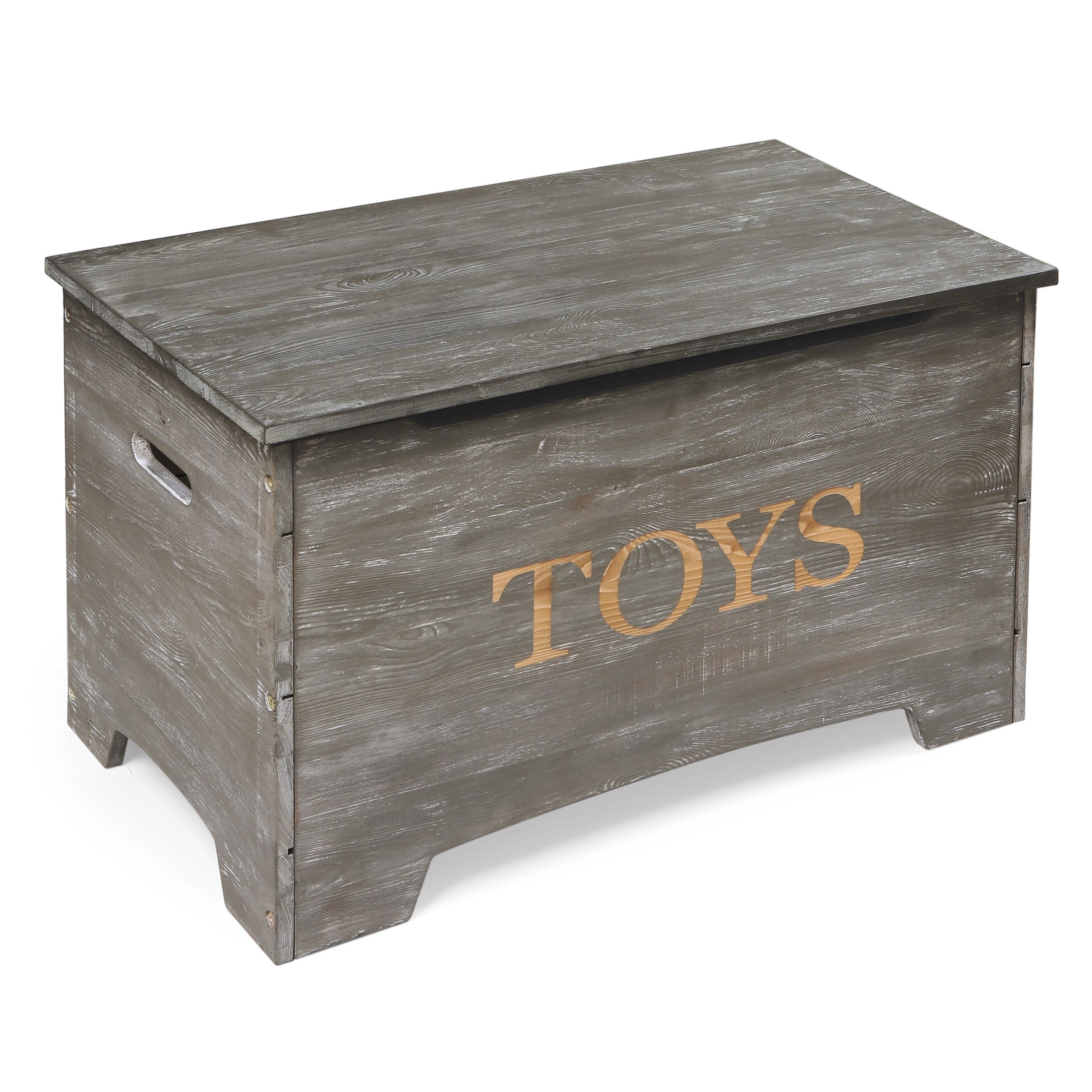 Badger Basket Children's Solid Wood Rustic Toy Box 3.3 Cu ft. - Vintage Gray