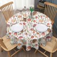 thumbnail image 3 of Cute Hedgehog and Mushroom Round Tablecloth 60"x60",Wrinkle Wipeable Table Cloth for Kitchen Dining Room Picnic Patio Party, 3 of 6