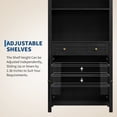 thumbnail image 3 of Danolapsi 73" Tall Arched Farmhouse Storage Cabinet,Freestanding Accent Cabinet with Adjustable Shelves,Modern Wood Display Cupboard for Living Room, Kitchen Pantry, Bathroom & Bedroom, 3 of 8