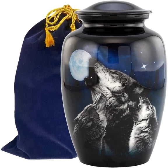 Wolves Large Cremation Urn