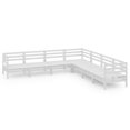 thumbnail image 2 of vidaXL 7 Piece Garden Lounge Set Solid Wood Pine White, 2 of 6