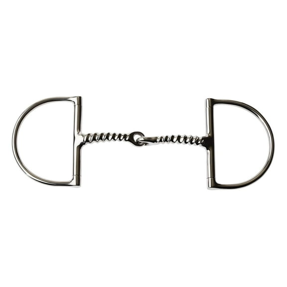 JP Korsteel Stainless Steel Corkscrew Mouth Dee Ring Snaffle Bit, 5"