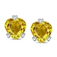 thumbnail image 2 of Tommaso Design� Heart Shape 6mm Genuine Citrine Love Earrings Studs, 2 of 9