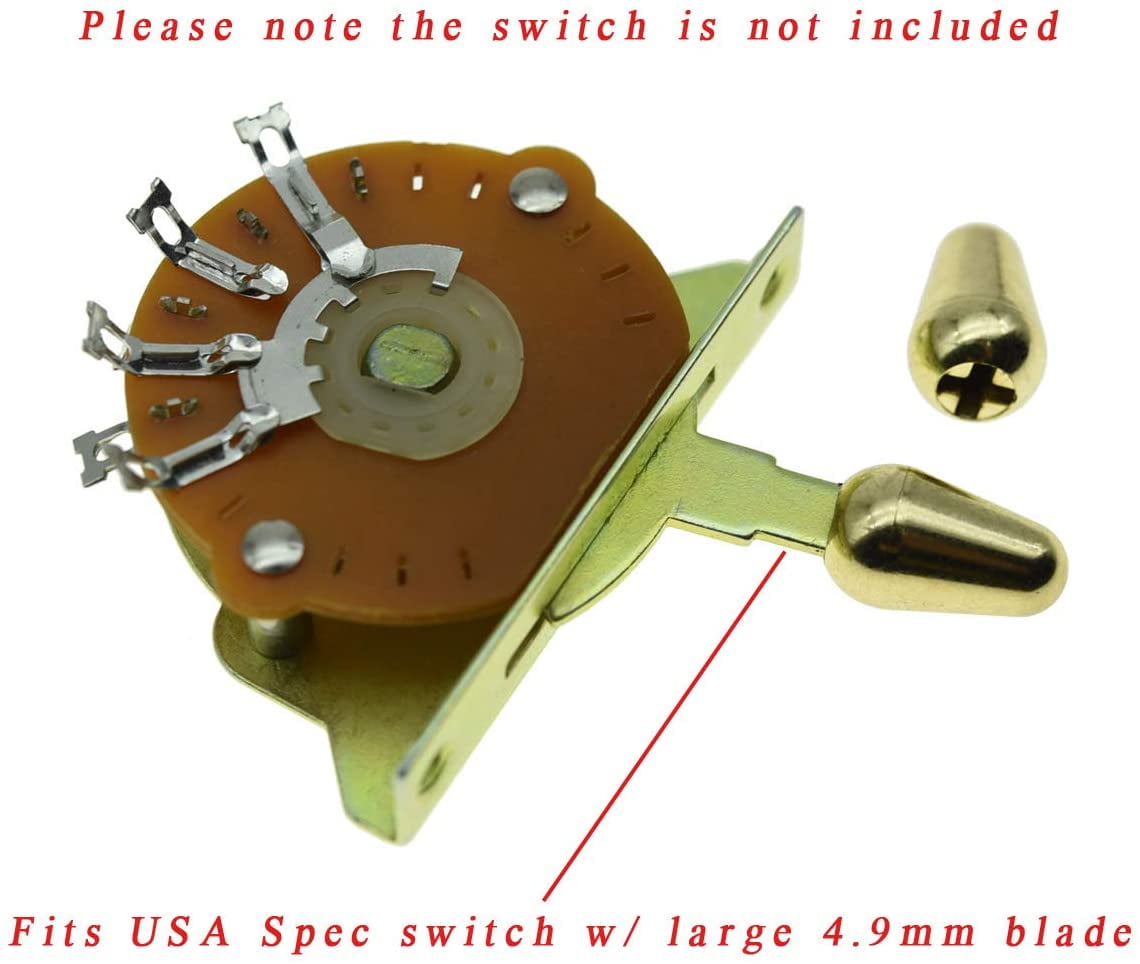 5 Pieces Electric Guitar 5 Way Tip Switch Knob Cap Guitar Switch Knob Gold 5 Pieces Electric Guitar 5 Way Tip Switch Knob Cap Guitar Switch Knob Gold