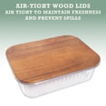 thumbnail image 6 of Mesa Living Ribbed Glass Food Storage Set with Wood Lids, 8pc Set, 6 of 7