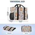 thumbnail image 2 of FORMRS Tote Bag for Women Large Capacity Canvas Travel Foldable Carry On Shopping Handbag, Brown Cartoon Bears, 2 of 8