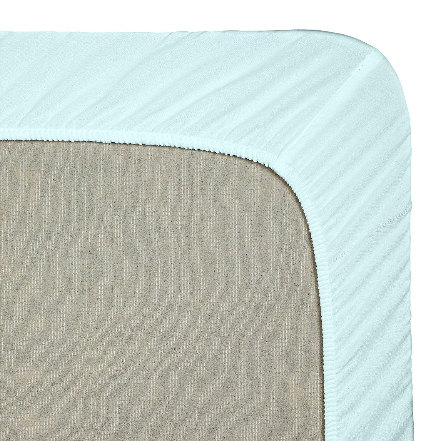 Clara Clark Premier 1800 Collection Single Fitted Sheet, Twin XL Size, Aqua Light Blue