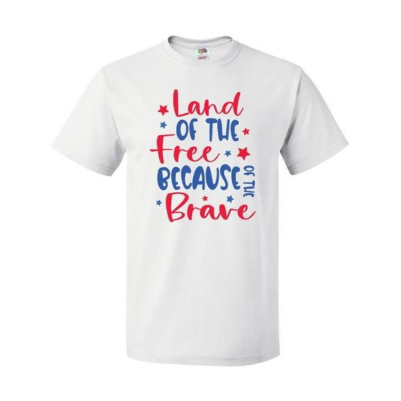 Inktastic Memorial Day Land of The Free Because of The Brave T-Shirt