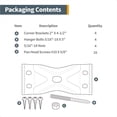 thumbnail image 3 of Soporte de esquina POWERTEC Kerf Mount, paquete de 4 unidades para patas de mesa de café, 3 of 7