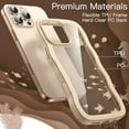 thumbnail image 4 of Wavy Case for iPhone 16 Pro Max 6.9-Inch, Cute Wave Frame Curly Shape Shockproof Phone Cover for Women and Girls, Clear Hard PC Back (Desert Titanium), 4 of 5