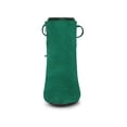 thumbnail image 2 of Unique Bargains Women's Round Toe Chunky Heels Ankle Booties Emerald Green (Size 9), 2 of 8