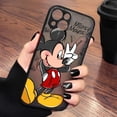 thumbnail image 5 of Cute Disney Mickey Minnie For iPhone 14 13 12 11 Pro Max XS Max X XR 7 8 Plus 6S 5S Frosted Translucent Phone Case, 5 of 5