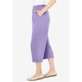 thumbnail image 4 of Woman Within Plus Size Petite 7-Day Elastic-Waist Stretchy Knit Capri, 4 of 6