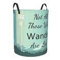 thumbnail image 2 of Balery Not All Those Who Wander Are Lost1 Round Laundry Basket with Handles Waterproof Freestanding Laundry Hamper for Clothes Toys in the Dorm and Family-, 2 of 8
