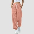 thumbnail image 2 of Fiaer,Women's High Waisted Sweatpants Workout Oversized Active Joggers Baggy Casual Trendy Pants with Pocket Orange XL, 2 of 5