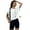 White, variant on Women Short Sleeve Workout Shirts Open Back Tops Casual Yoga Y2k Athletic Gym Slouchy Crop Running Tees Grey S