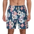 thumbnail image 3 of Uemuo Flowers Pattern Mens Swim Trunks Quick Dry Board Shorts with Mesh Lining, Stretch Beach Shorts Quick Dry No-Chafing Board Shorts-XX-Large, 3 of 9