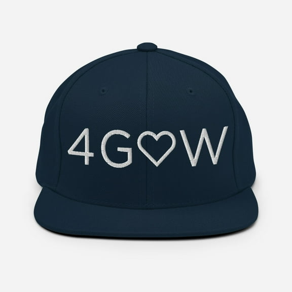John 3:16 For God So Loved the World Snapback Hat | Christian Hat | Christian Clothing | Christian Baseball Cap (Dark Navy)