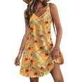 thumbnail image 1 of EQWLJWE Robes d'Été Sans Manches pour Femmes 2024, Robe T-Shirt à Col en V Sans Manches à Imprimé Floral avec Poche, Robe Midi Décontractée de Plage, 1 of 7