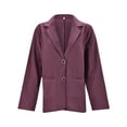 thumbnail image 4 of Weikingp Womens Blazer, Women's Linen Blouse Casual Long Sleeve Jacket Blazers for Women Blazers for Women Business Casual Red M, 4 of 8