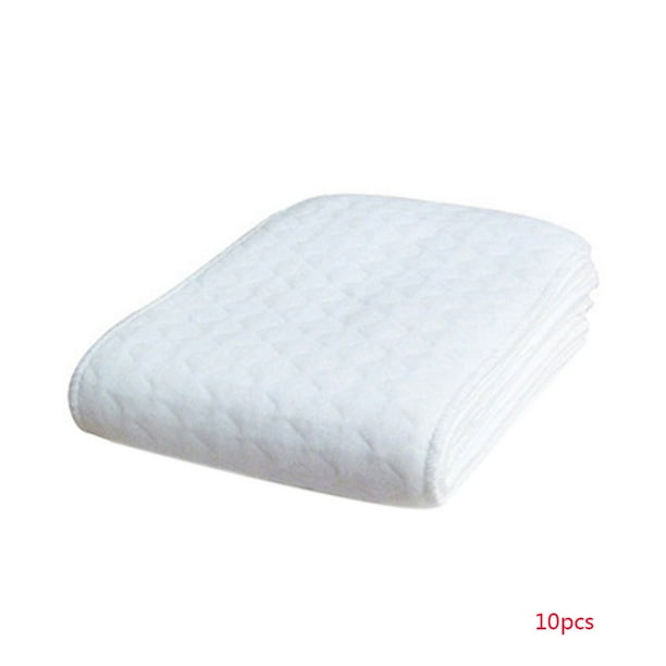 Pañal Worallymy tela de bebé reutilizable almohadilla de algodón absorbente para bebés suministros para el cuidado del bebé lavables 10 unidades/juego Worallymy JD720445987